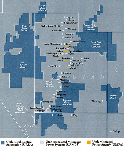 Map Of Consumer Owned Electric Utilities Dpu utah gov